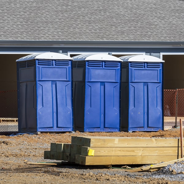 how can i report damages or issues with the portable toilets during my rental period in Brookville